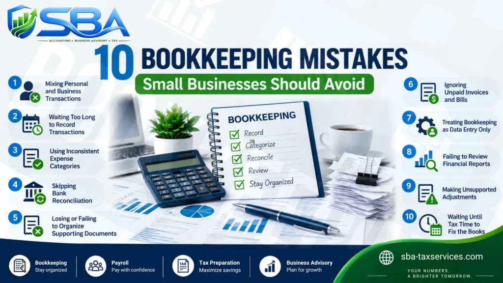 10 common bookkeeping mistakes small businesses should avoid